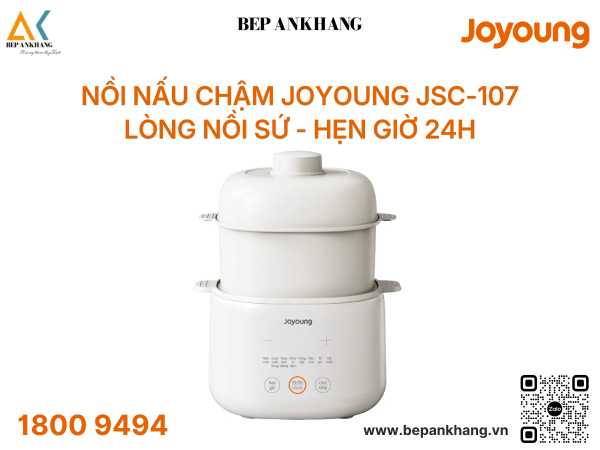 Nồi nấu chậm Joyoung JSC-107 - Lòng nồi sứ tự nhiên chịu nhiệt